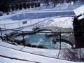 view of snow covered pool