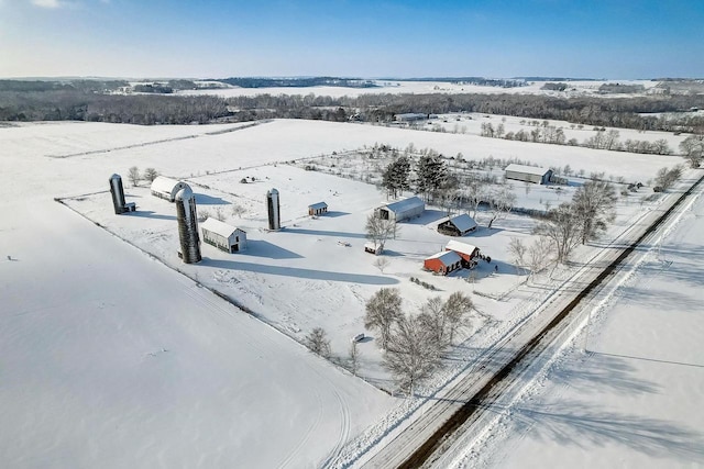 view of snowy aerial view