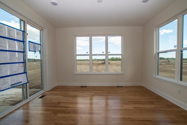 empty room with wood-type flooring