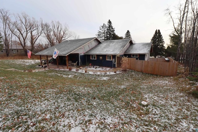 view of rear view of property