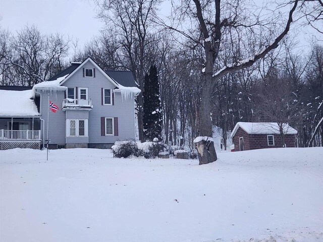 S1205 County Road Y, Wonewoc, WI 53968 - view of yard covered in snow