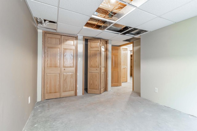 interior space featuring a paneled ceiling