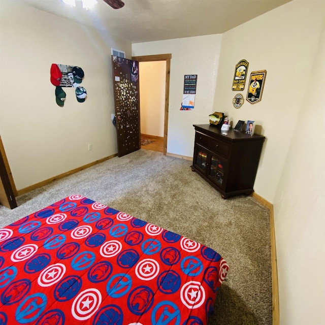 view of carpeted bedroom