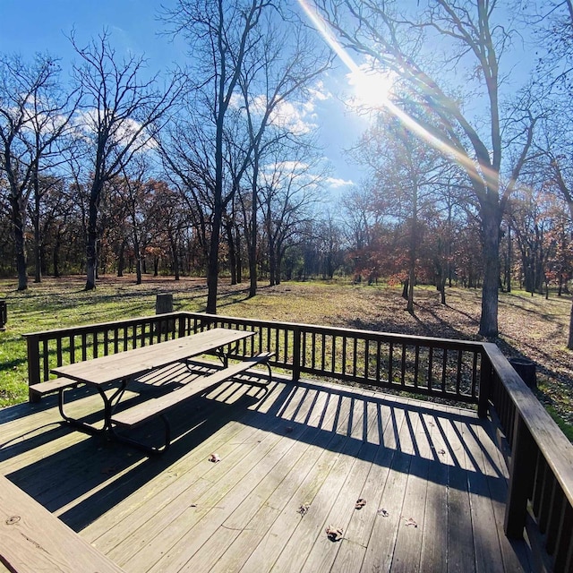 view of wooden deck