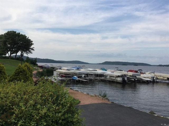 view of water feature featuring a boat dock