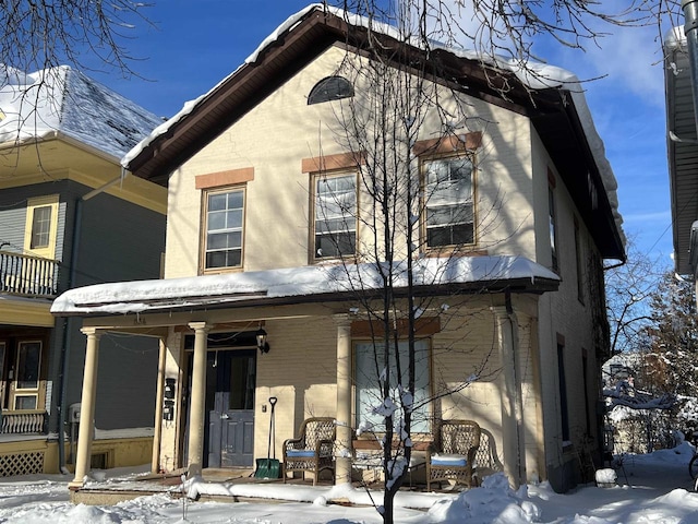 view of front of property with a porch