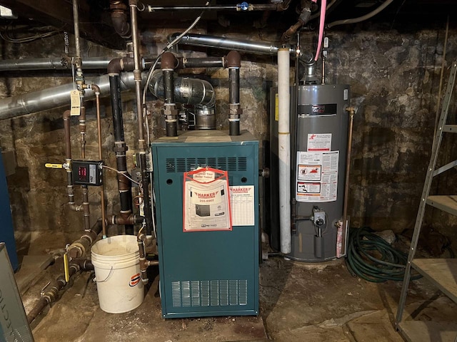 utilities featuring gas water heater