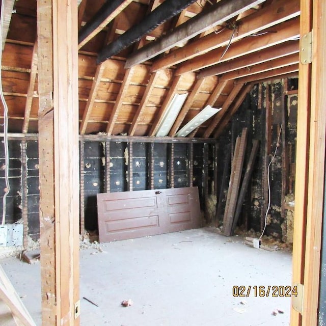 view of attic