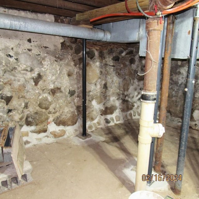 view of basement