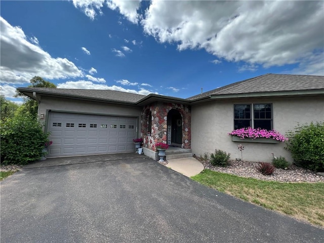 view of front facade with a garage