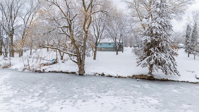 view of snowy yard