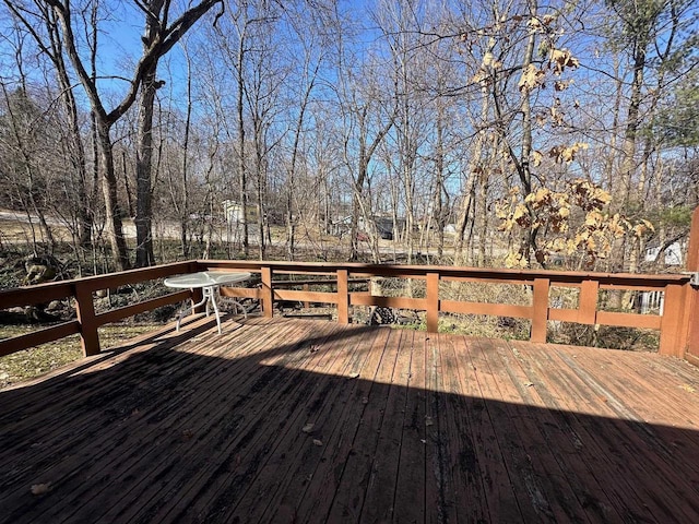 view of yard with a deck