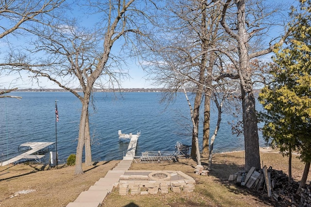W1188 Spring Grove Rd, Green Lake, WI 54971 - dock area featuring a water view