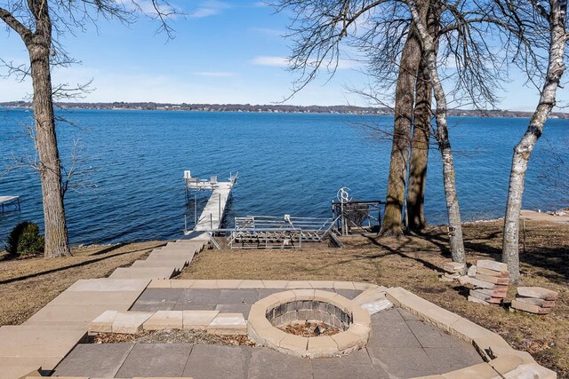 W1188 Spring Grove Rd, Green Lake, WI 54971 - dock area with a water view
