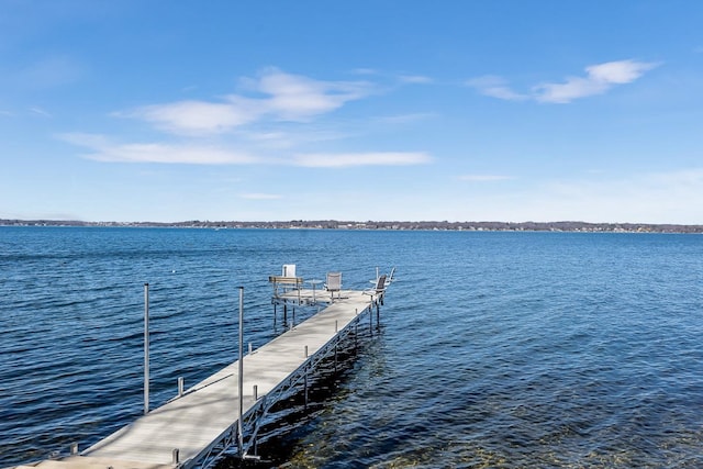 W1188 Spring Grove Rd, Green Lake, WI 54971 - dock area with a water view