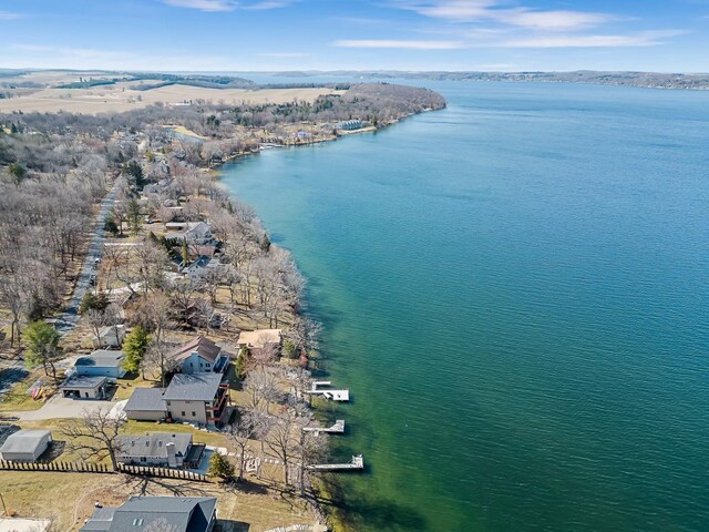 W1188 Spring Grove Rd, Green Lake, WI 54971 - bird's eye view featuring a water view