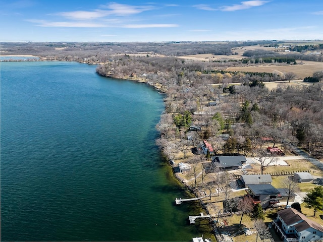 W1188 Spring Grove Rd, Green Lake, WI 54971 - aerial view with a water view
