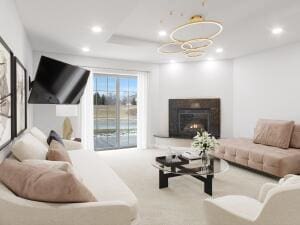 view of carpeted living room