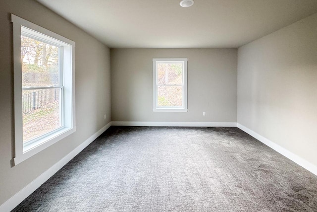 view of carpeted spare room