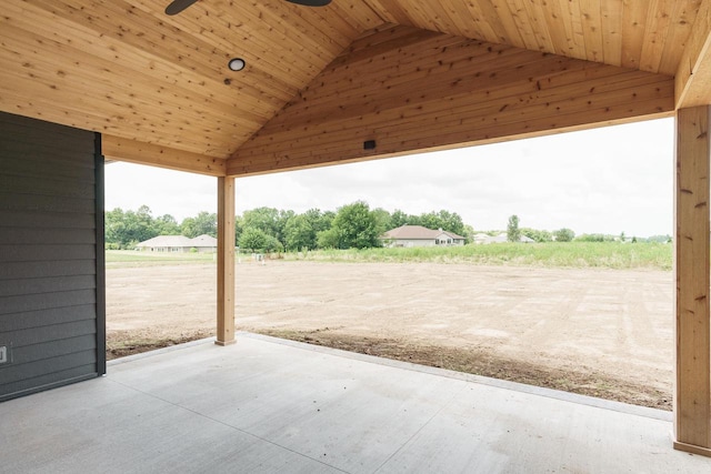 view of patio / terrace with ceiling fan