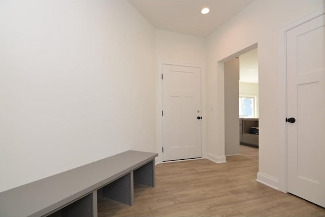 interior space featuring light wood-type flooring