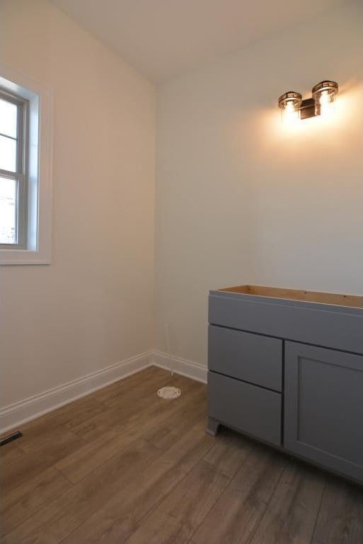 bathroom featuring hardwood / wood-style floors