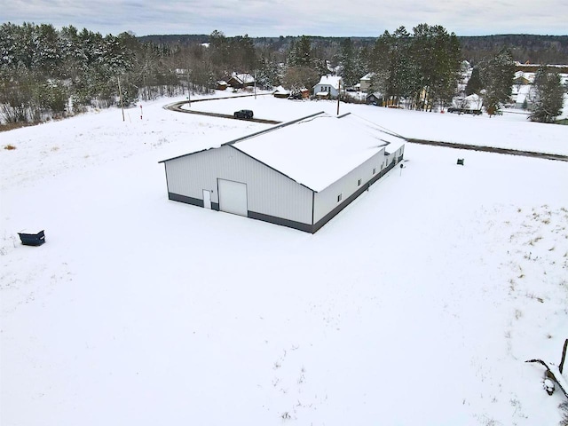 view of snowy aerial view