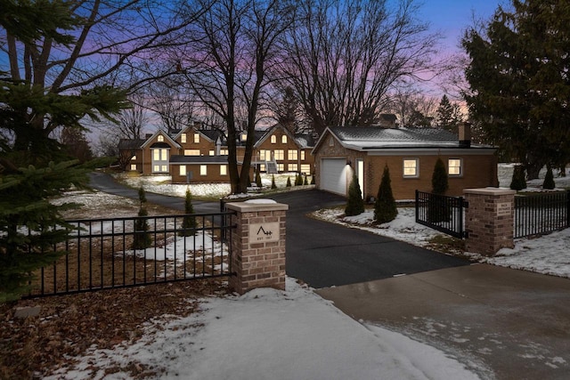 view of front of house featuring a garage