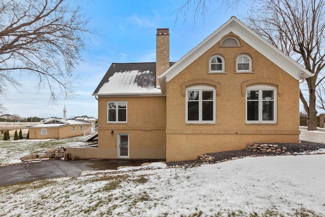 view of snowy exterior