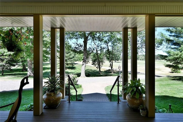 sunroom with plenty of natural light