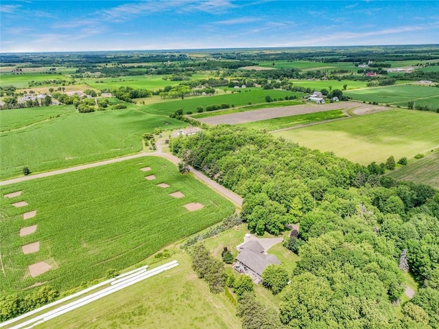 bird's eye view featuring a rural view