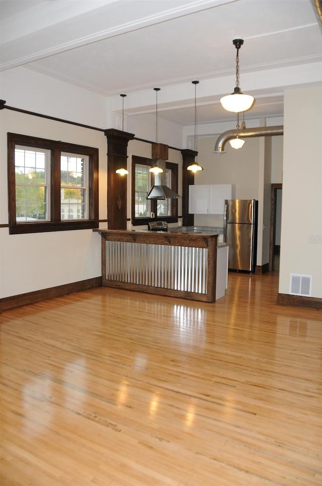 interior space featuring wood-type flooring