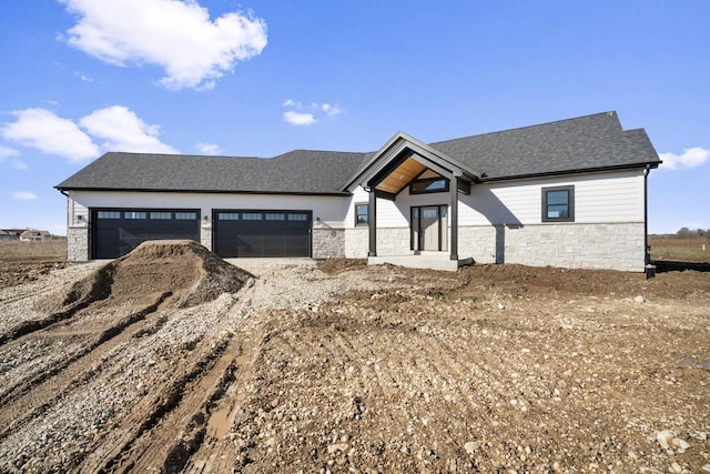 view of front of house featuring a garage