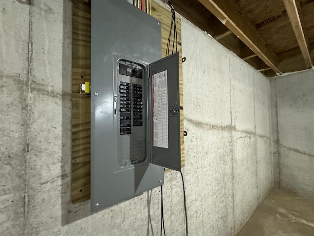 utility room featuring electric panel