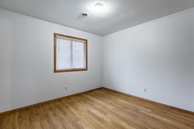 empty room featuring light wood-type flooring