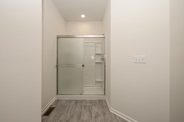 hall featuring wood-type flooring