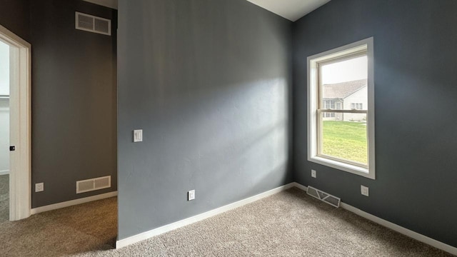 spare room featuring carpet floors and a healthy amount of sunlight