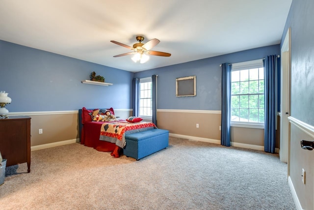 3310 Saracen Way, Verona, WI 53593 - bedroom featuring carpet and a ceiling fan
