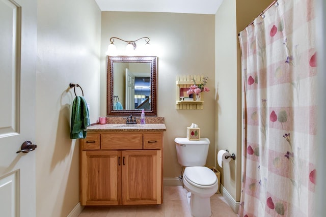 3310 Saracen Way, Verona, WI 53593 - full bath with vanity, tile patterned floors, and curtained shower