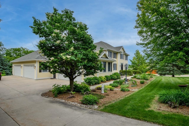3310 Saracen Way, Verona, WI 53593 - colonial-style house with driveway, a front lawn, and a garage