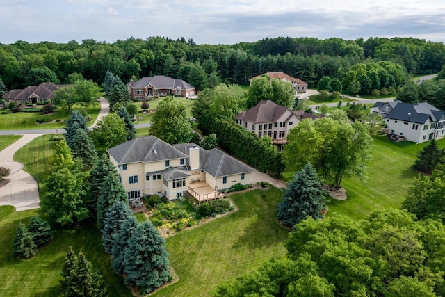 3310 Saracen Way, Verona, WI 53593 - aerial view of residential area featuring a forest