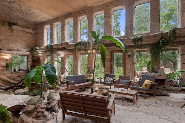 view of patio featuring an outdoor hangout area