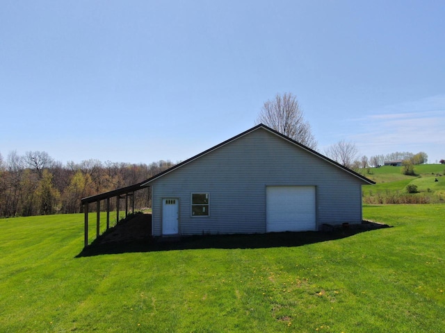 view of home's exterior featuring a yard