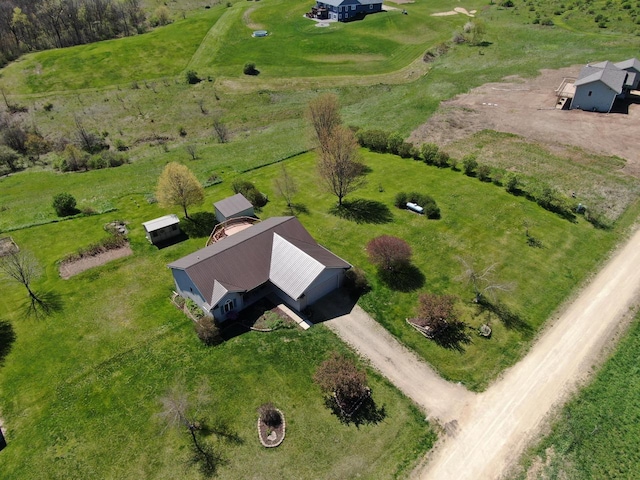 bird's eye view featuring a rural view