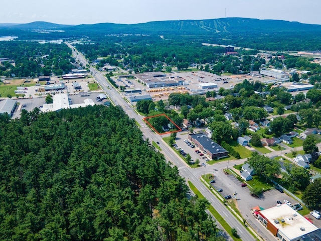 bird's eye view featuring a mountain view