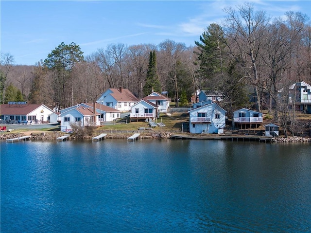 view of property view of water