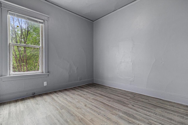 unfurnished room featuring light wood-type flooring