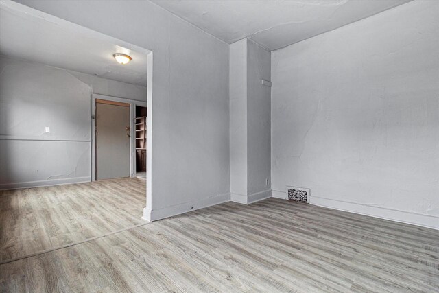 empty room featuring light hardwood / wood-style floors