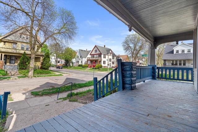 wooden deck with a porch