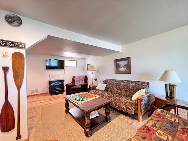 living room featuring hardwood / wood-style floors